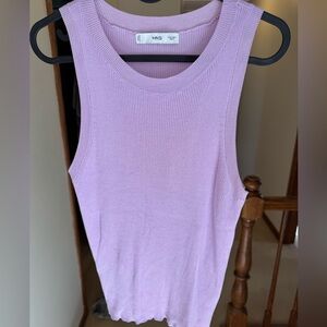Mango Lavender Ribbed Tank Top